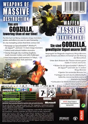 Godzilla Save The Earth (USA) box cover back